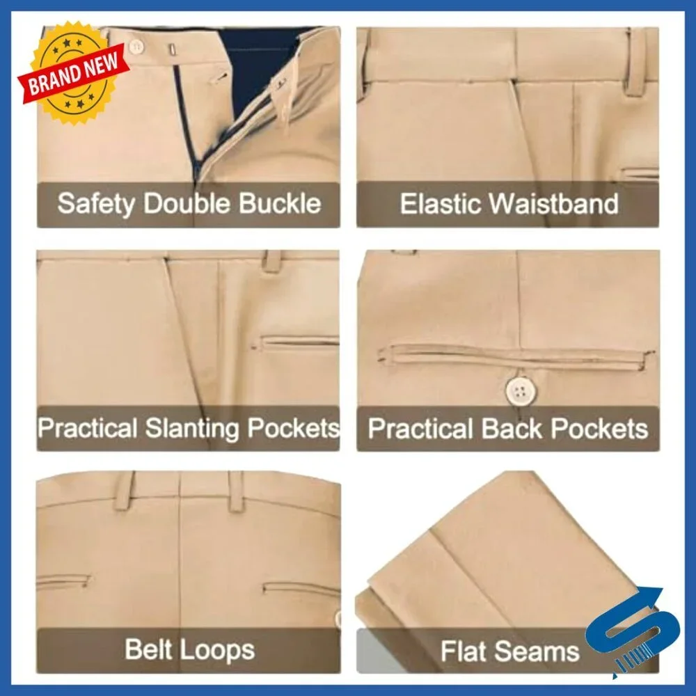 Slim Fit Two Button Notched Lapel Suit Jacket Pants Set for Prom Business